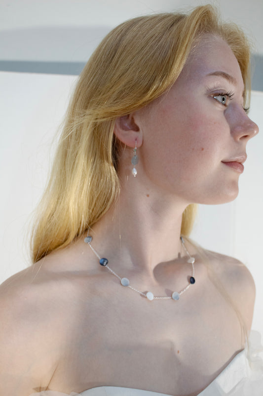 AQUAMARINE & PEARL SILVER