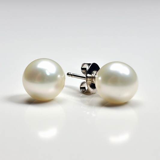 PEARL STUD SILVER